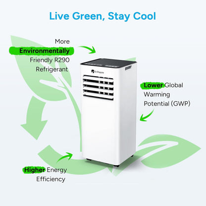 9000 BTU Portable Air Conditioner with WiFi, Dehumidifier & Fan Function